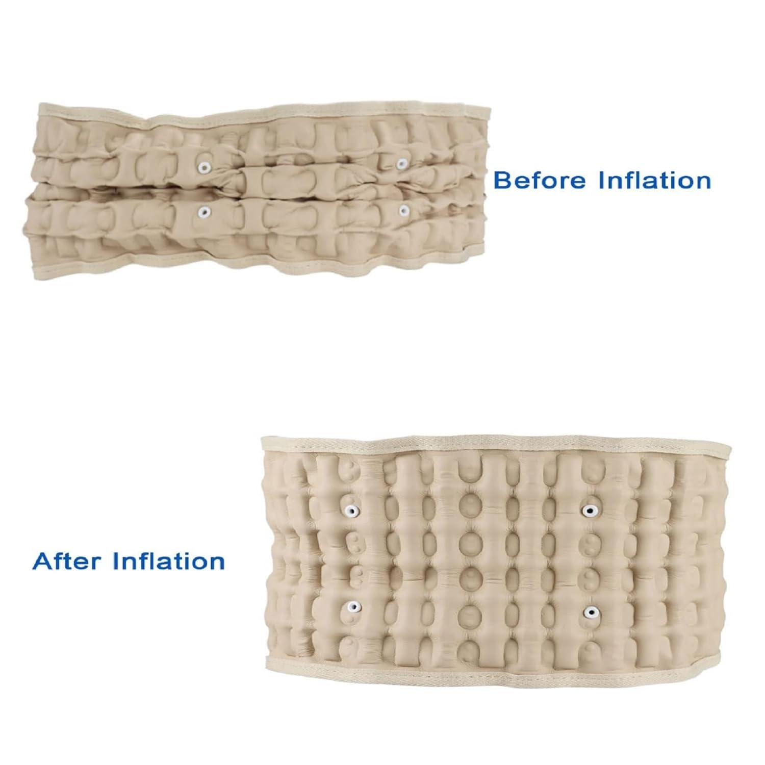 Decompression Back Belt Lumbar Spine Support for Lower Back Pain Relief - Inflatable Back Brace with Hand Pump, One Size Fits 29-49 Waist image number 2