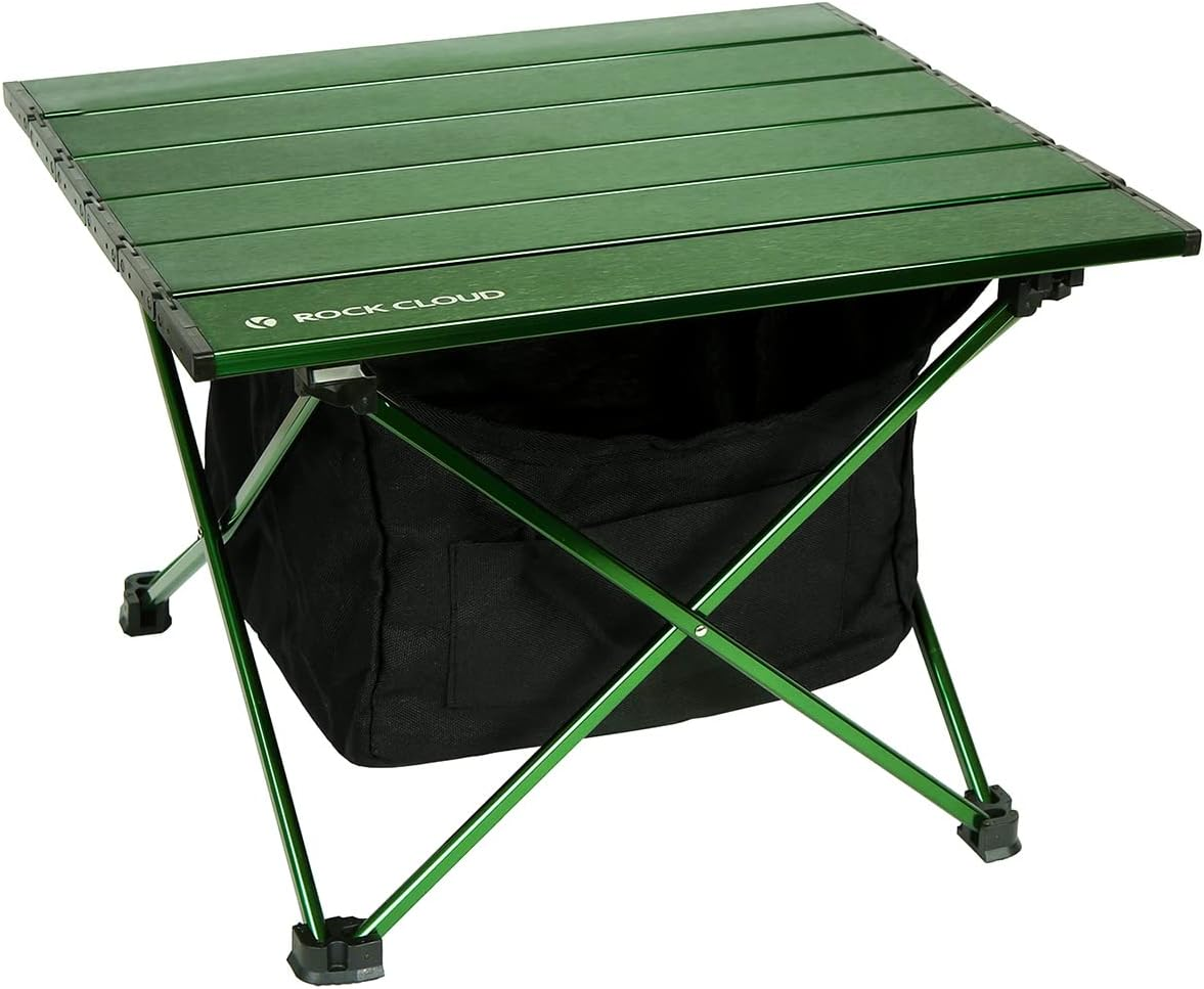 ROCK CLOUD Portable Camping Table Folding Aluminum Lightweight Camp Table Outdoor Ultralight for Camping Hiking Backpacking Fishing Picnic Beach BBQ Traveling Trekking