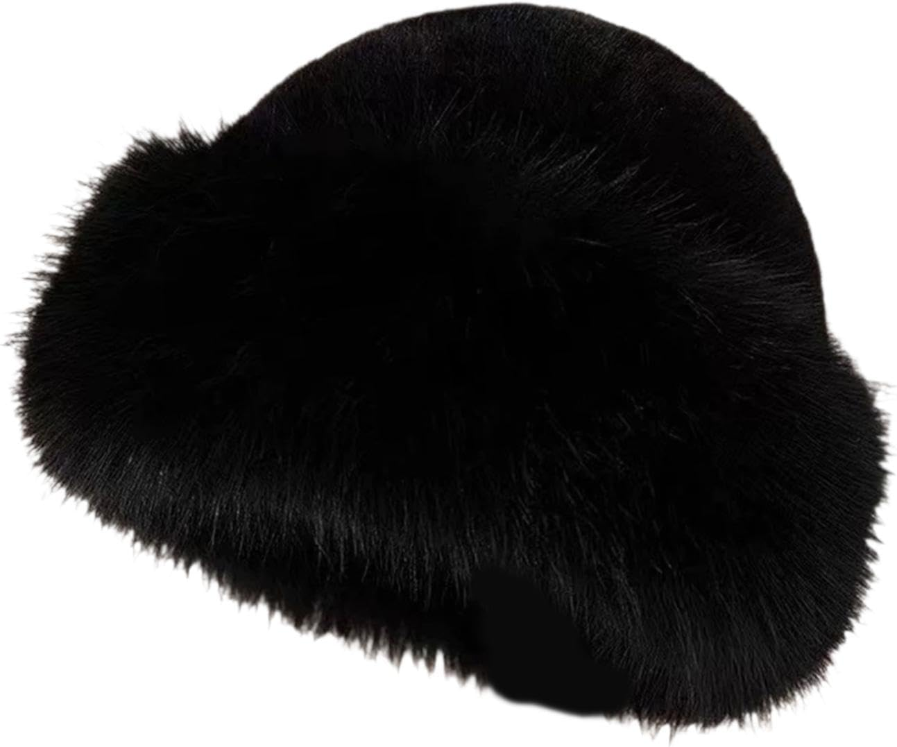 Frediuo Winter Faux Fur Hat for Women Fashion Cossack Hat Russian Hat for Ski Motorcycle image number 3