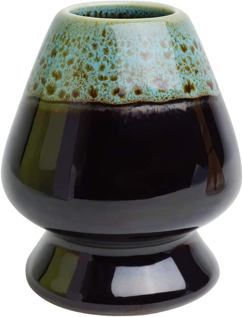 Matcha Whisk Holder Matcha Chasen Whisk Stand Ceramic Holder Fit for Traditional Japanese Tea Ceremony Starter (Kiln Turns Blue) image number 4