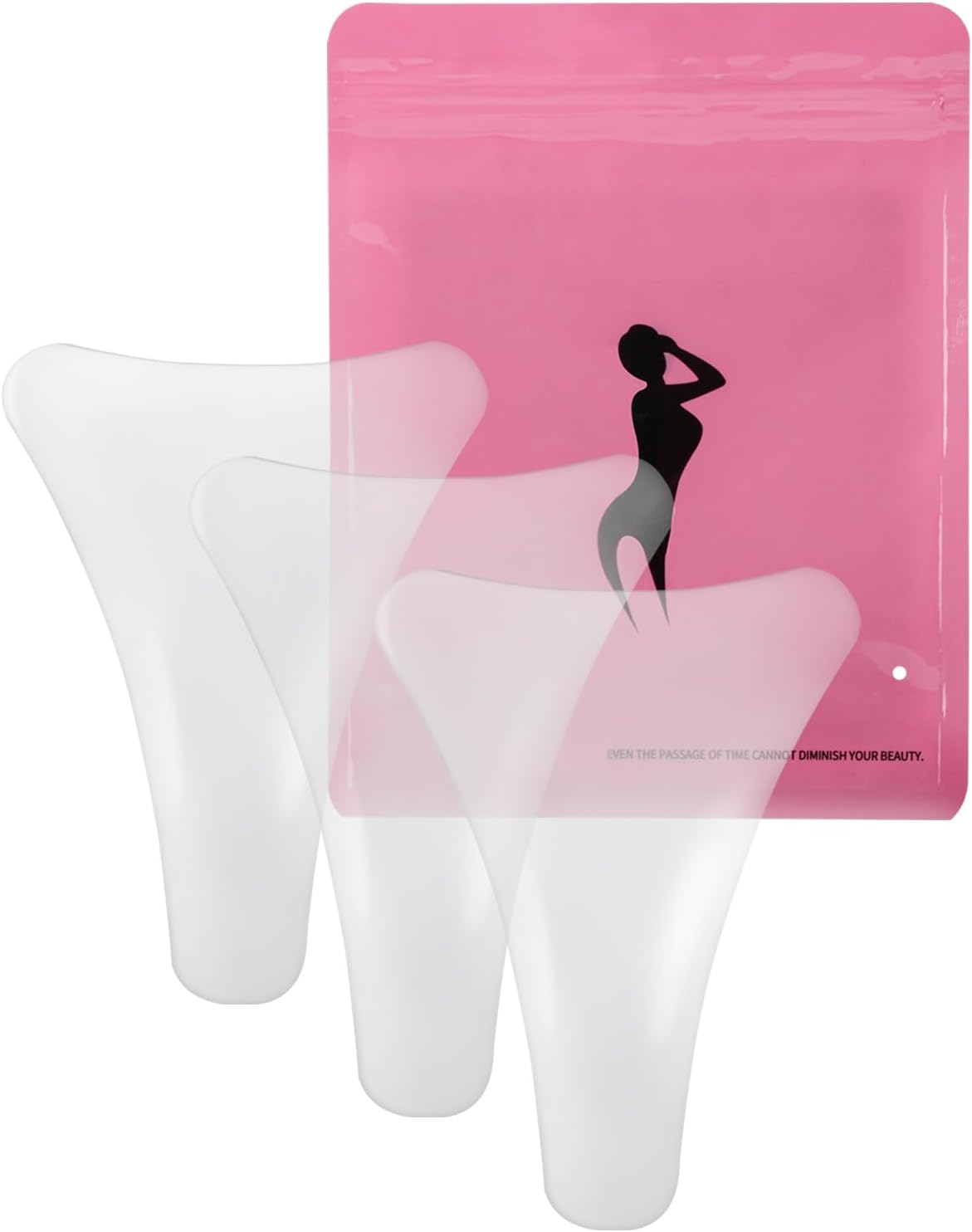 Camel Toe Concealer Pads, Camel Toe Cover for Covering Camel Toes, Reusable Anti-Camel Toe Silicone Inserts, Camel Toe Concealer for Swimsuit, Camel Toe Underwear Inserts, 3 Pack Clear Y-Shaped image number 4