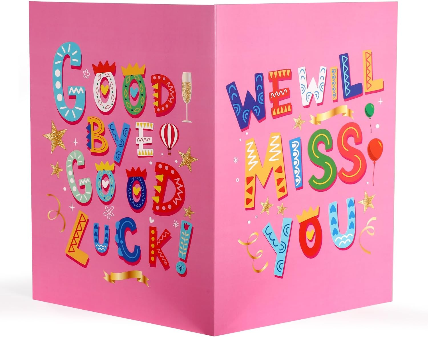 Goodbye Good Luck Card, 15.75X10.63In Large Greeting Card with Envelope Going Away Card Congratulations New Job Card We&rsquo;Ll Miss You Card for Colleague Retirement Men Women Decorations image number 3