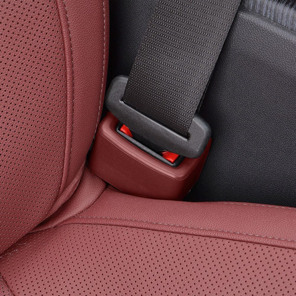 OFBAND 2PCS Seat Belt Buckle Holder and Protector,Silicone Seat Belt Buckle Cover Suitable for Kids,Height Increasing Car Seat Buckle Guard,Universal Car Accessories for Seat Belt Buckles (Red) image number 4