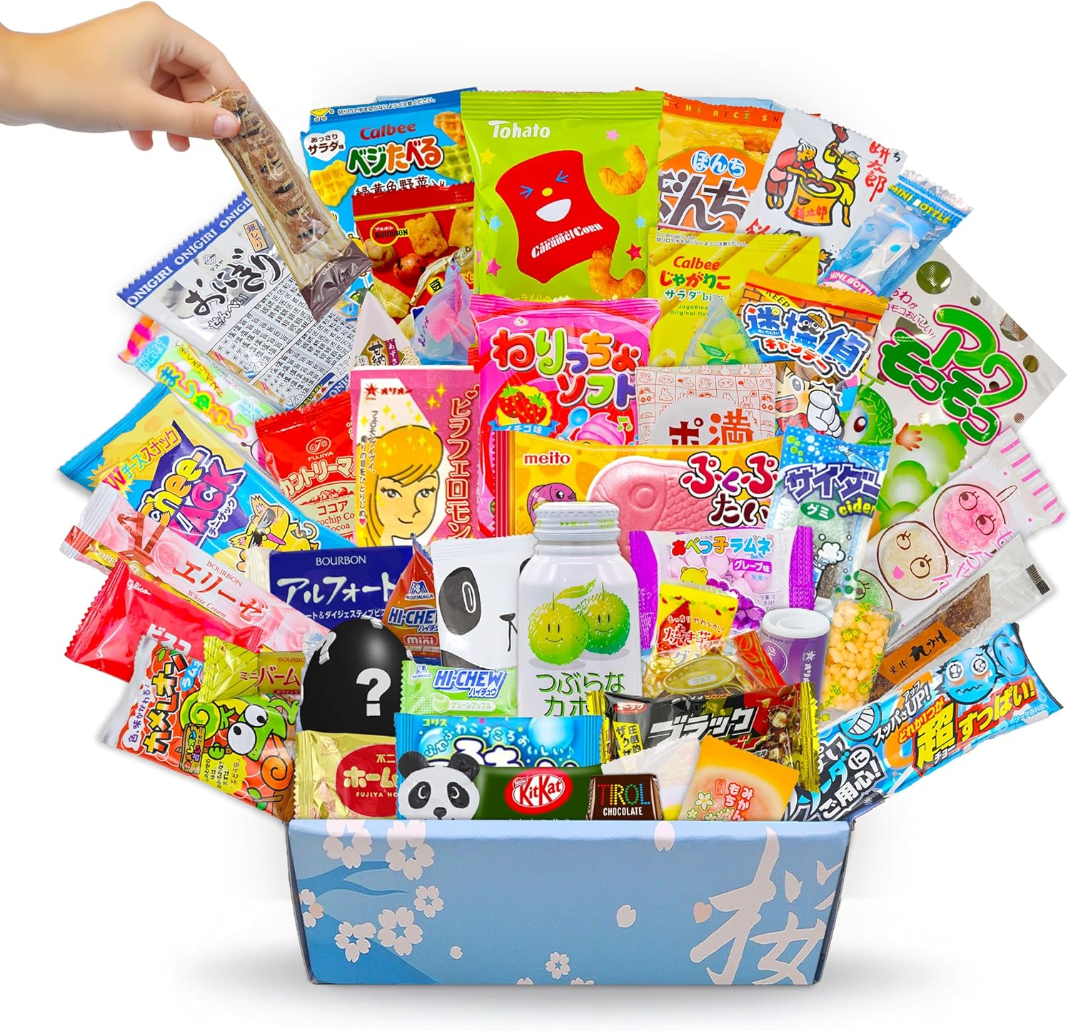 New! Sakura Box - Dagashi Set - Large 50 Pieces Japanese Candy Chocolate Snacks image number 3