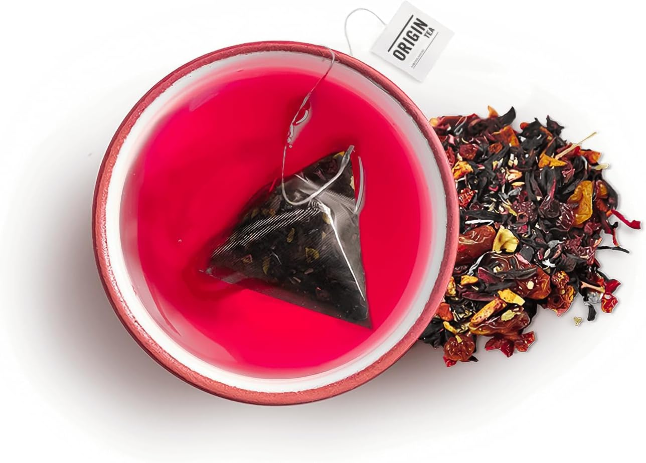 Origin Tea Forest Berry Caffeine Free Pyramid Herbal Tea Bags (20 Bags) image number 2