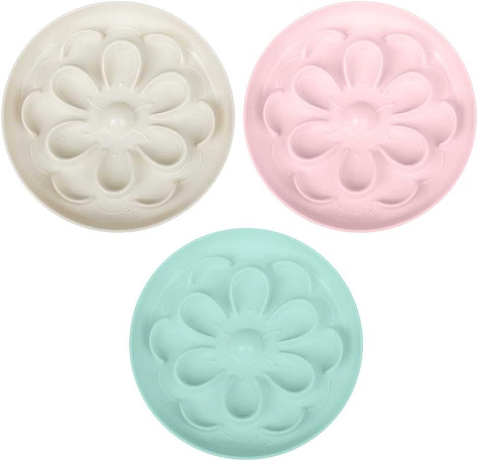 3-Pack Slow Food Cat Bowls - 16 X 2.8 Cm Cute Flower Maze Plates, Suitable for Dry and Wet Food, Whisker-Friendly, Fun Interactive Cat Plates, Dishwasher-Safe image number 5