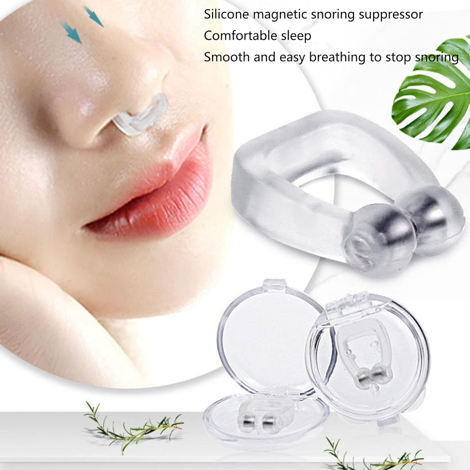 6PCS anti Snoring Nose Clip,Reusable Silicone Assisted Snoring Reducing Device,Silicone Snoring Solution,Effectively Relieving Snoring