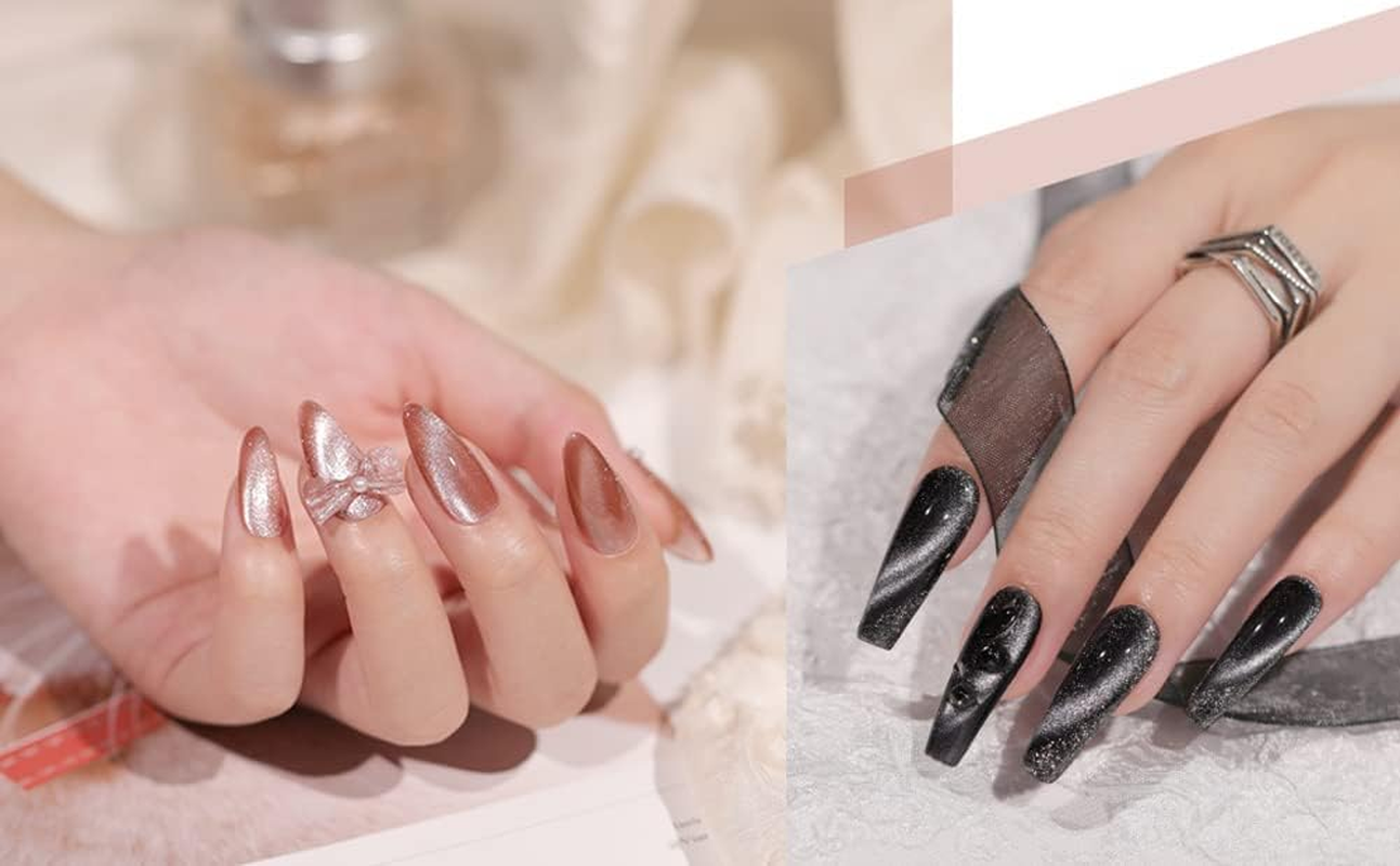 AKOAK 1 Pack Nail Cat Eye Cylindric Magnet Spar Thick Strong Magnetic Cat Eye 3 D Nail Art Magnetic Bar Double Head Magnet Pen UV Gel Nail DIY Tools Nail Accessories（Silver） image number 6