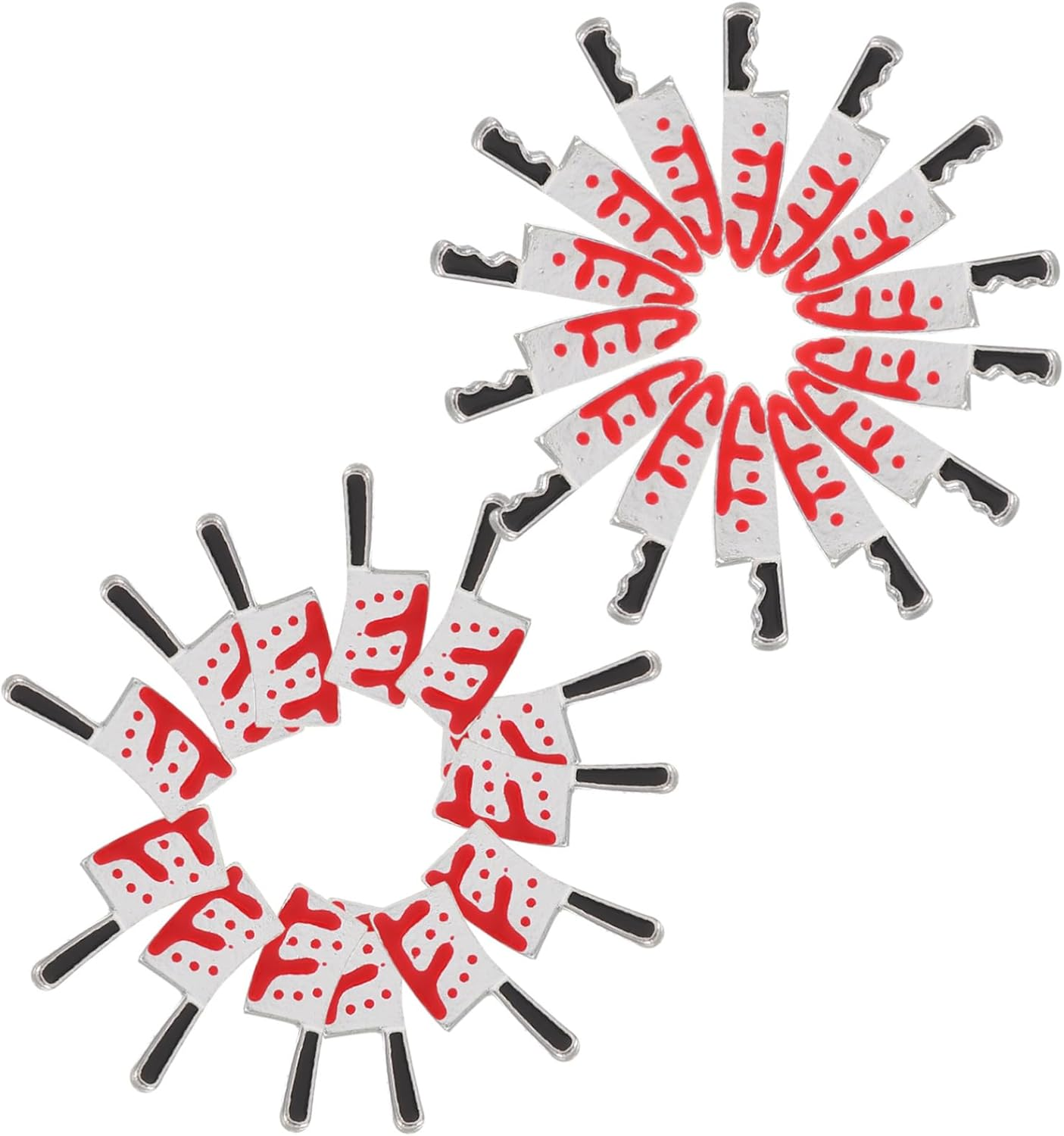 HEATSHAKING 40Pcs Halloween Nail Charms Bloody Cutter Metal Manicure Accessories for Women DIY Nail Art Reusable Horror Decorations Spooky Gothic image number 4