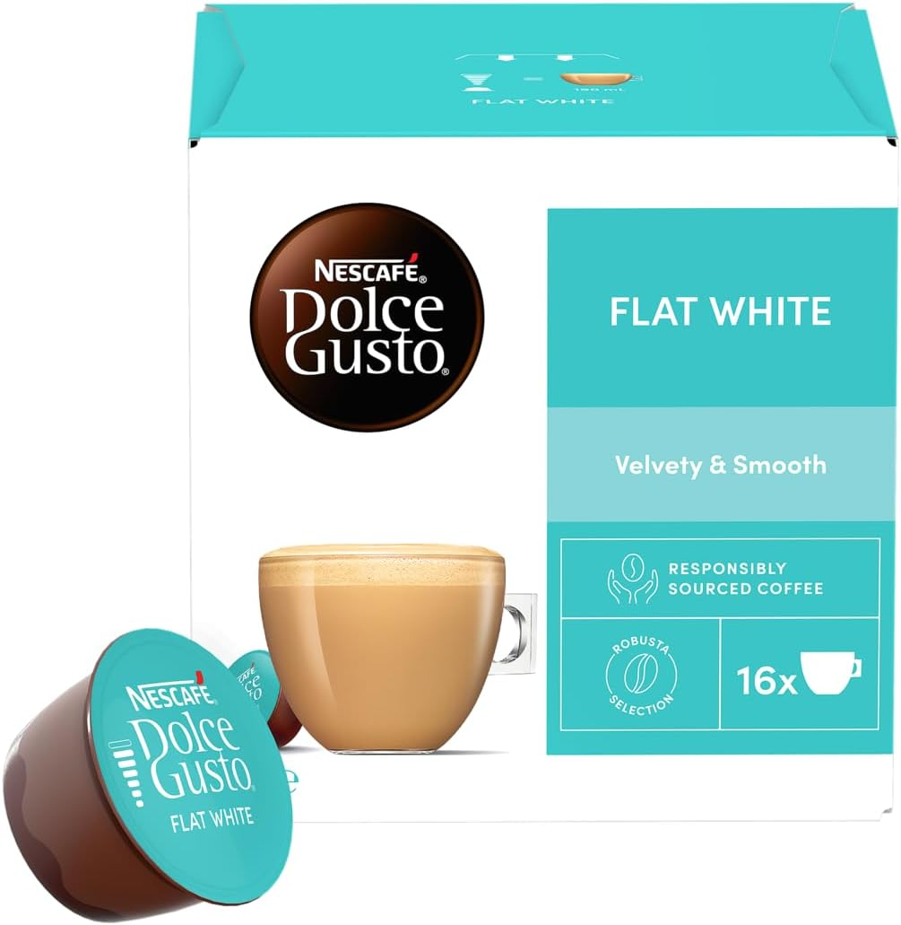 Nescafe Dolce Gusto Flat White Coffee Capsules Box of 16 Servings (Pack of 3) image number 5