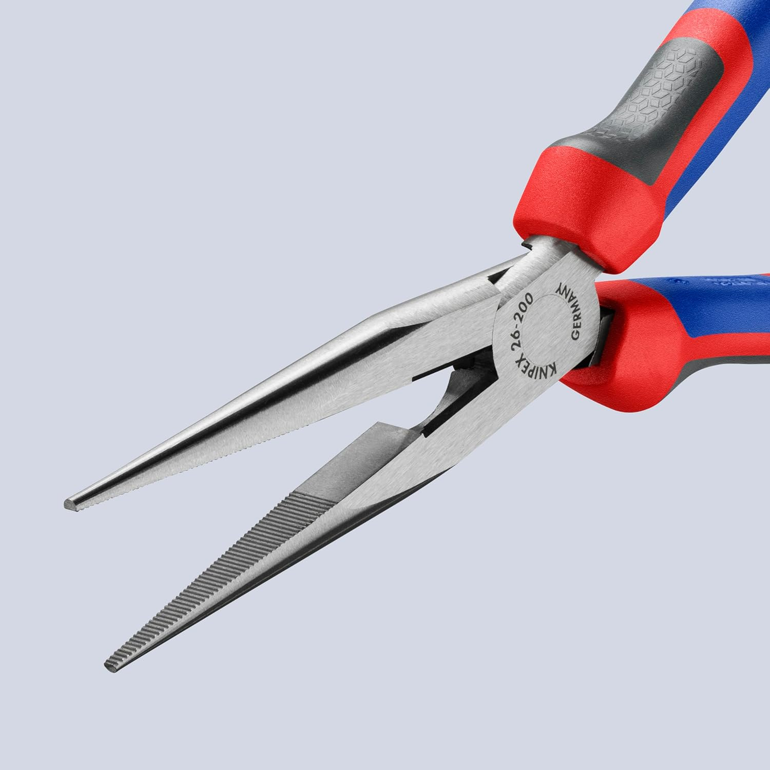 KNIPEX Tools - Long Nose Pliers with Cutter, Multi-Component (2612200), Multi-Colour, 8 Inches image number 5