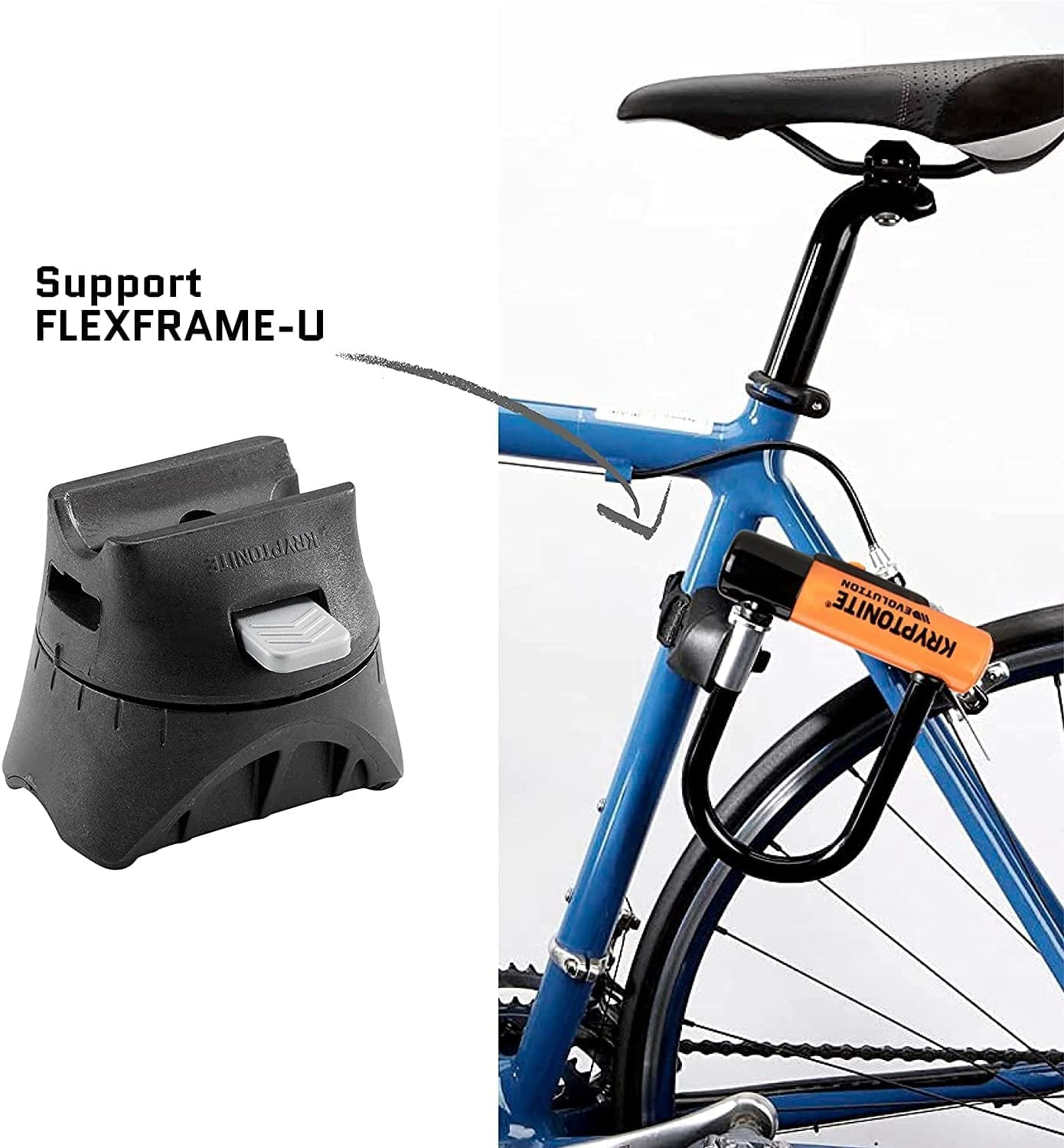 Kryptonite Evolution 11-14Mm U-Lock with Flexframe-U Bracket image number 3