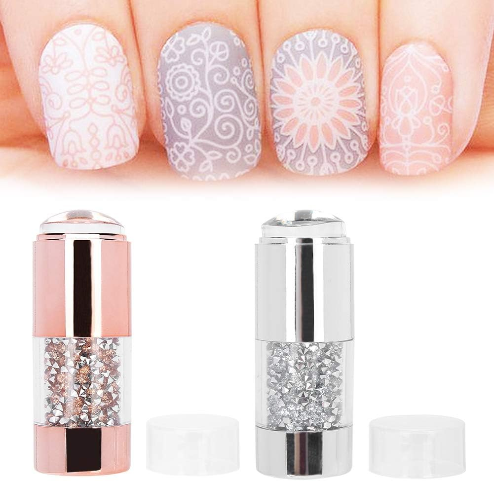 Double Head Nail Stampers Printing Scrapers Manicure Stamping Kit Silicone Stampers for Nail Art Lovers for Home Nail DIY image number 3