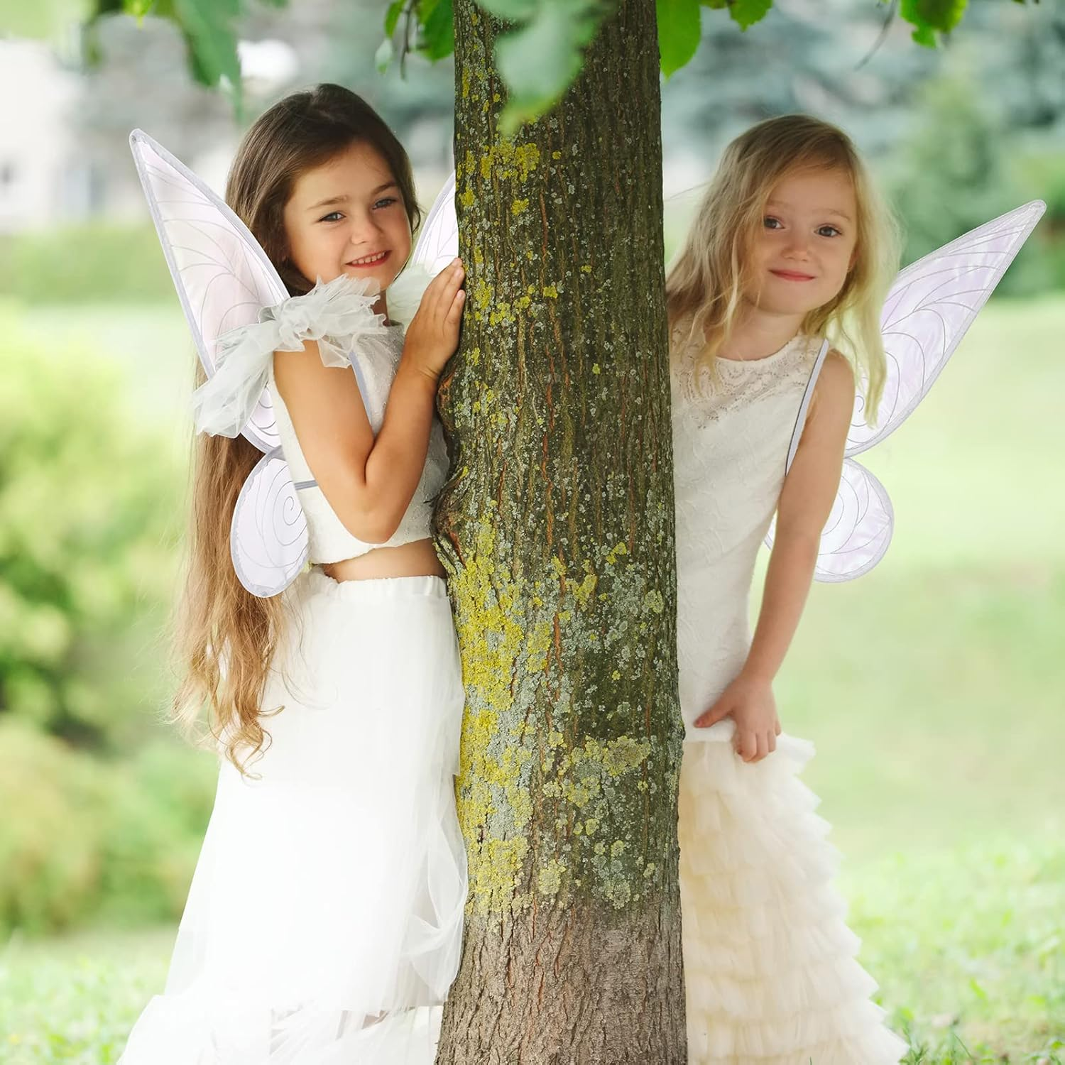 Fairy Wings with Elastic Shoulder Straps - Butterfly Wings Costume for Kids, Girls Halloween Sparkle Angel Wings Dress up Party Favor