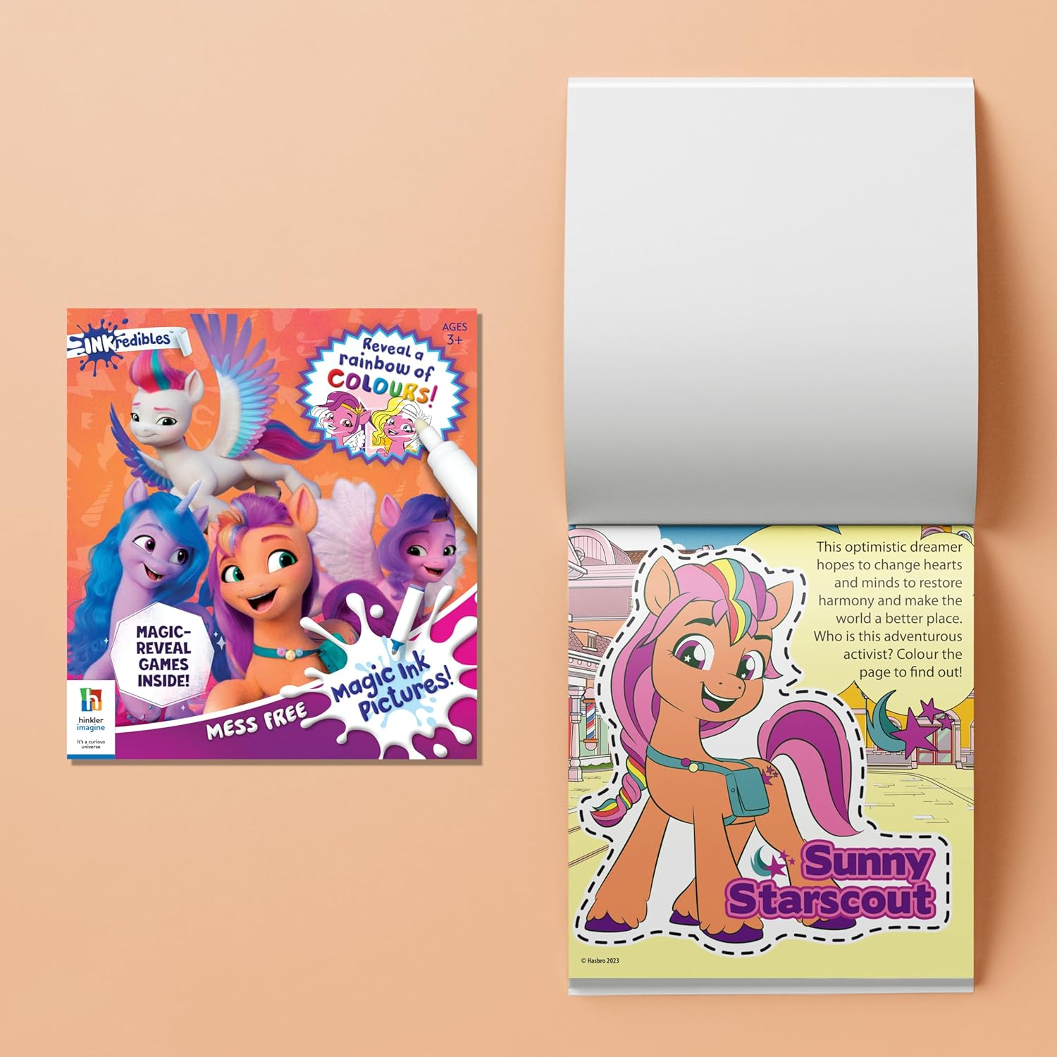 Inkredibles Activity Kit My Little Pony - 56 Pages of Colouring Fun with Magic Ink, Colour Burst, Stickers, and Mess-Free Technology image number 2