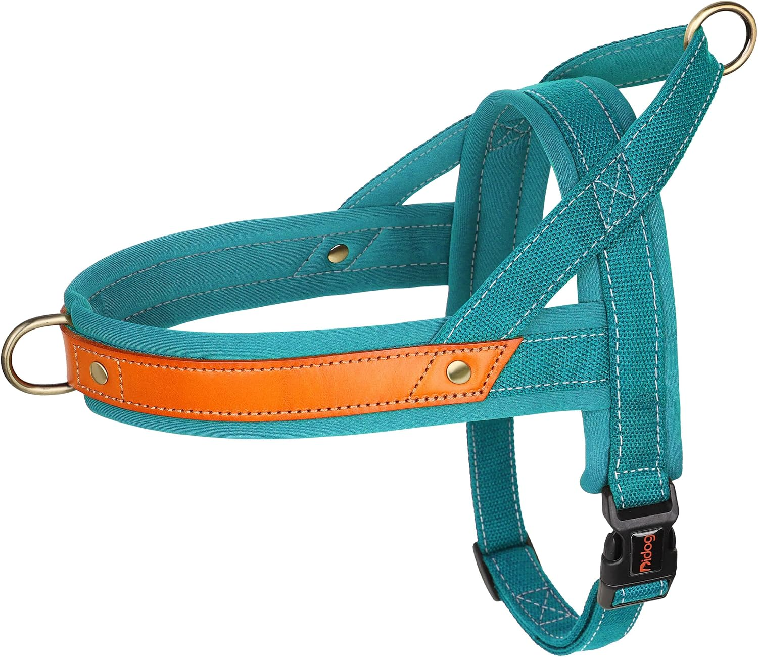 Didog No Pull Dog Harness Front Clip, Quick Fit & Soft Padded Vest Harness for Medium Dogs, Easy for Training Walking for Small & Medium and Large Dogs(Blue,L)