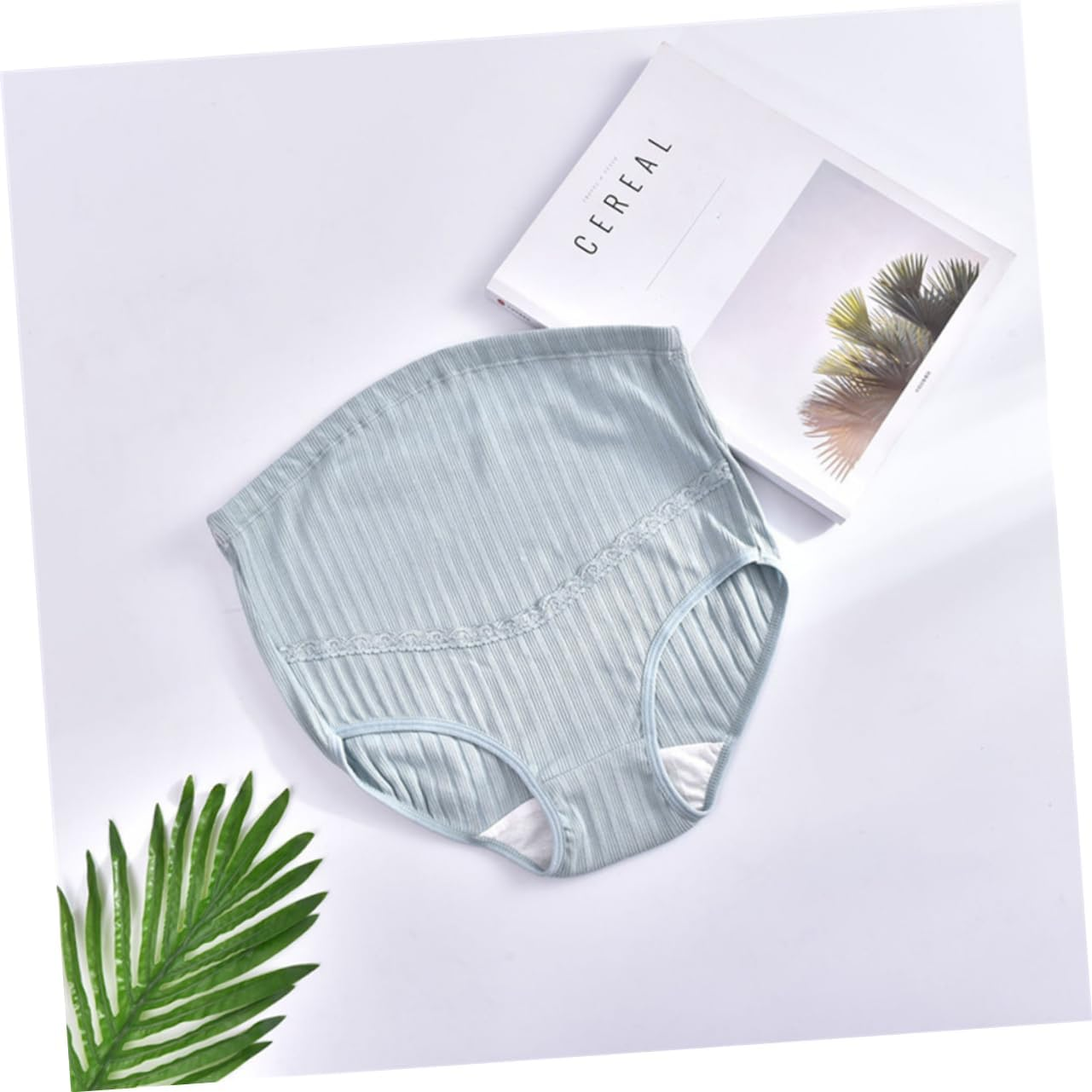 SAFIGLE 3Pcs High Waist Maternity Panties Cotton Comfortable Underwear for Pregnant Women Adjustable Splice Design for Daily Wear Skin Blackish image number 6