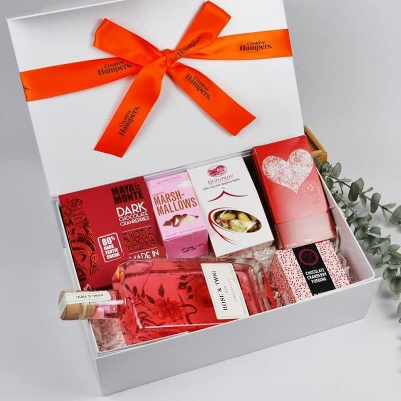 Pink Gin Time Hamper. This Beautiful Pink Gin Hamper Is a Favourite. Thank You Gift Basket, Basket, Birthday Gift Basket, Mother'S Day Hamper