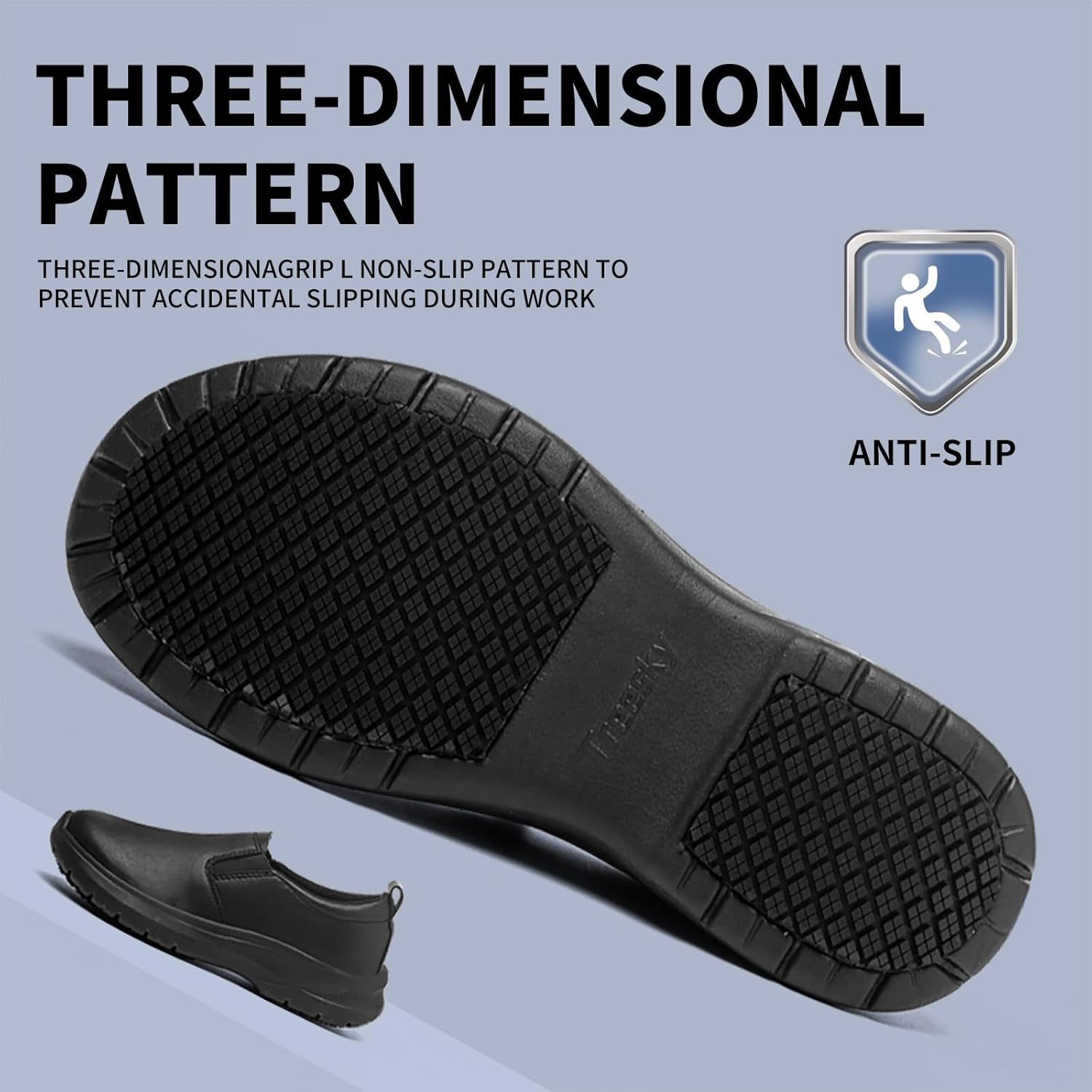 Women'S Non-Slip Work Shoes Suitable for Catering Staff, Crew, Medical Staff, Waterproof, Lightweight and Comfortable image number 3