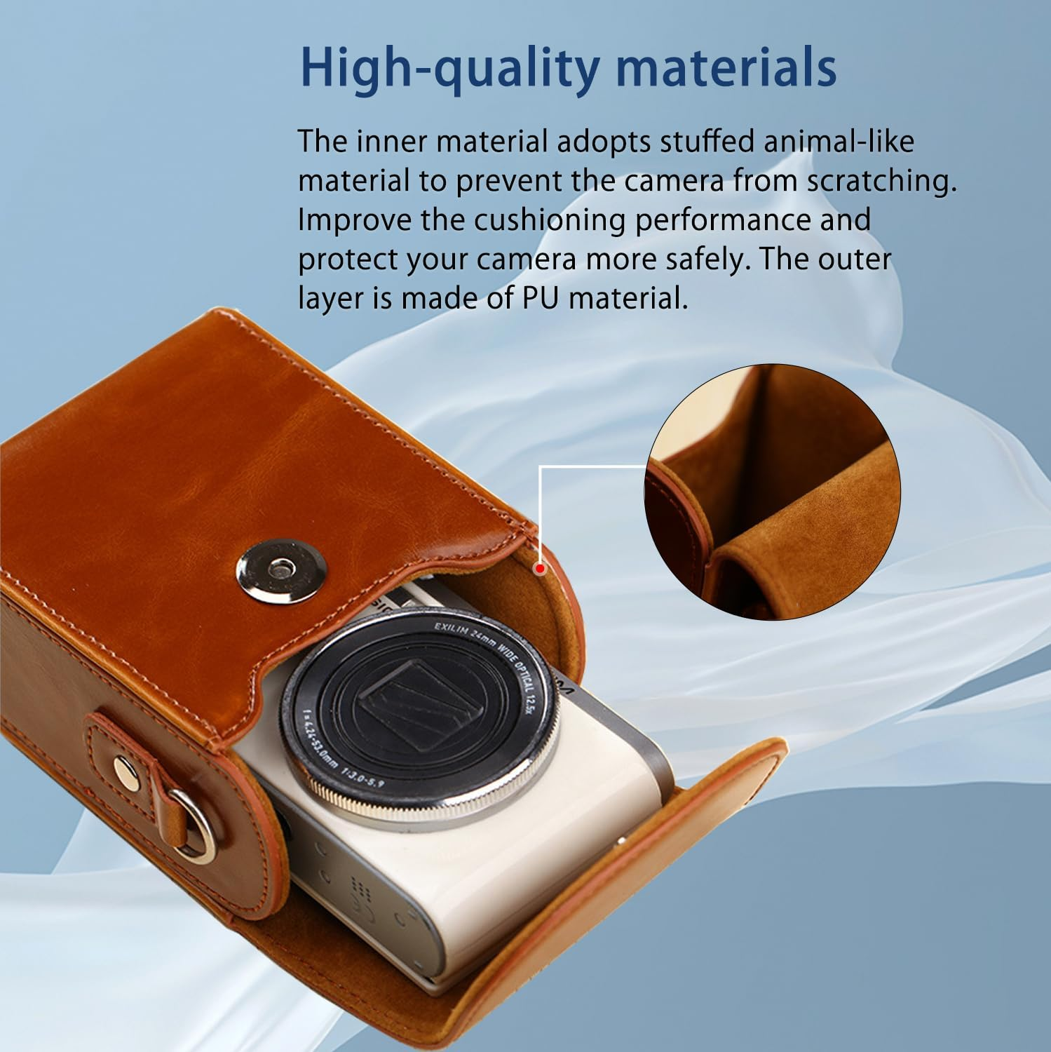 NOUKAJU Case for KODAK PIXPRO FZ55, Camera Protective Cover,Drop-Proof,Portable Travel Carrying Protective Storage Case,Protective Case for KODAK PIXPRO FZ55 Digital Camera(Black) - Black image number 2