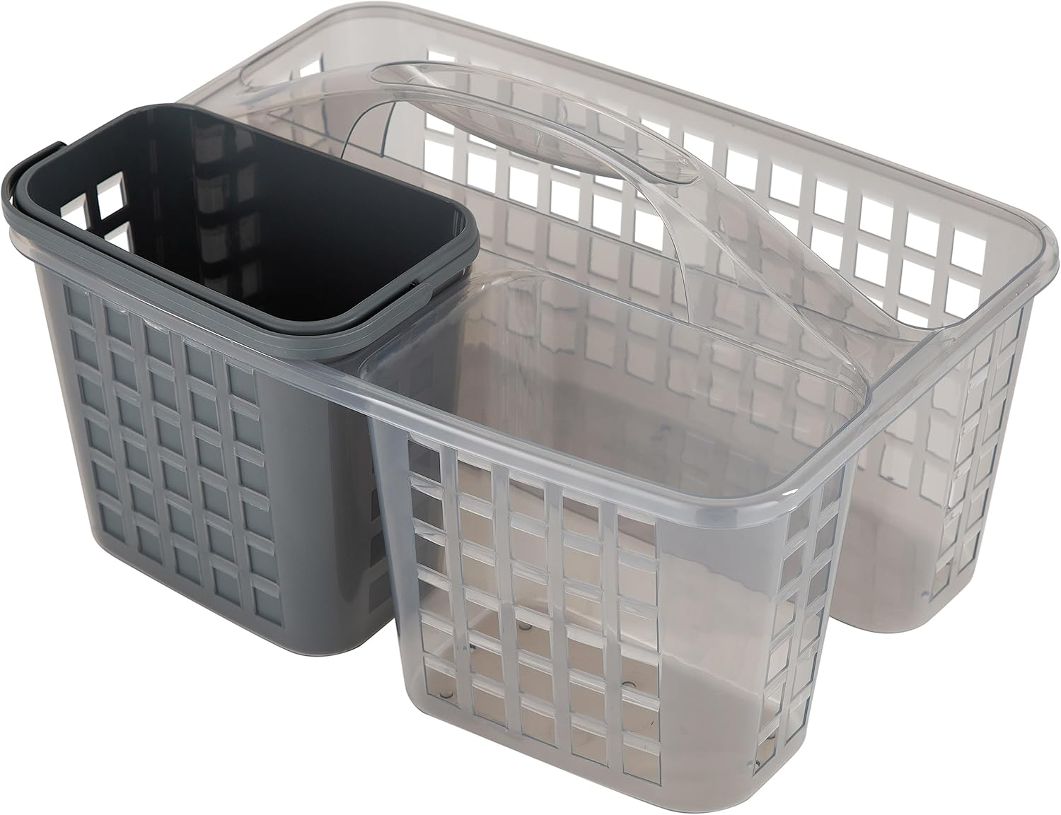 Bath Bliss 2 in 1 Portable, Bathroom Shower Caddy for Shampoo, Conditioner, Soap, and Cosmetics, in Grey Bath Tote image number 5