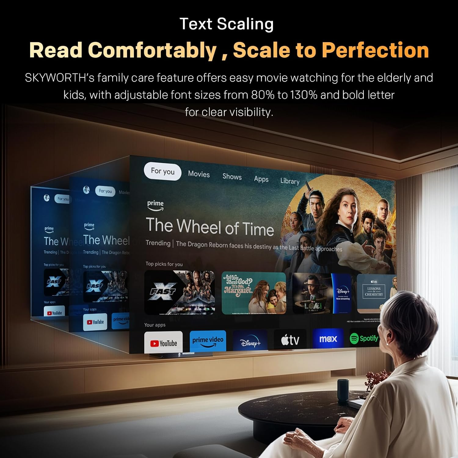 SKYWORTH 40" E5500H Eyecare Smart Google TV, 1080P FHD, HDR10 HLG, Find-My Remote, AI Picture Processing, Dolby Audio, Screen Casting, Bezel Less Design, Voice Control image number 2