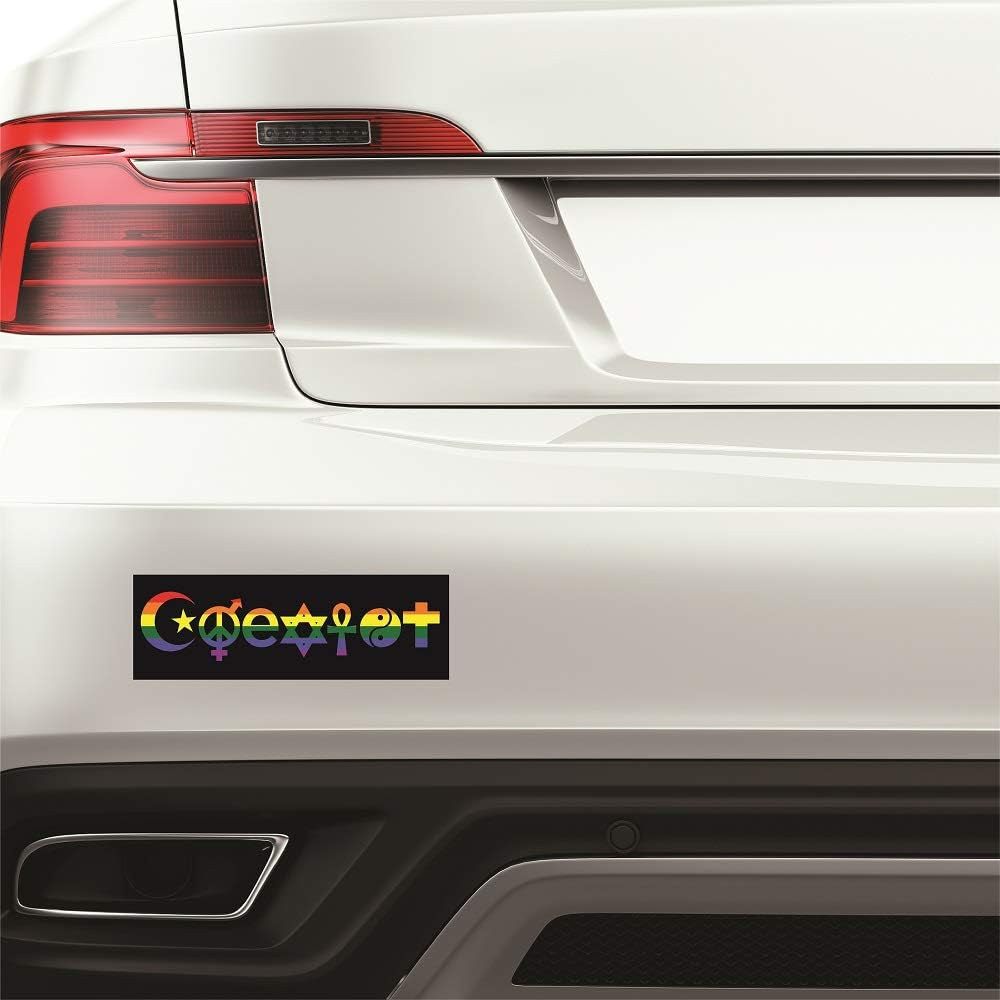 Coexist Bumper Sticker | 12" X 4" image number 2