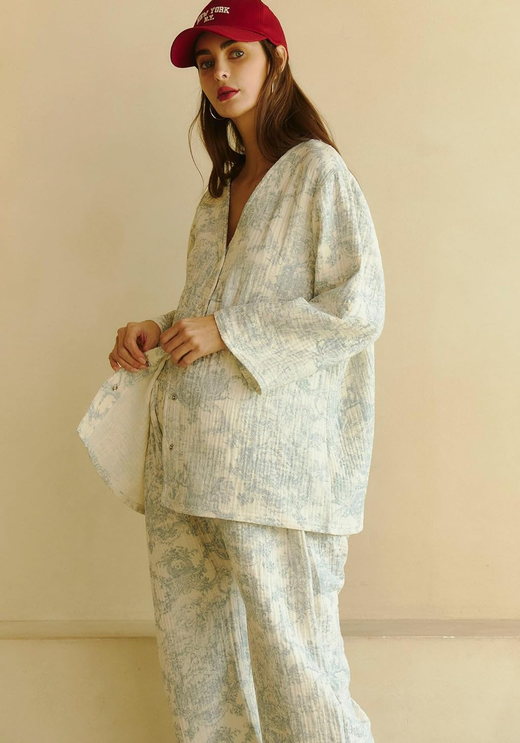 Muslin Guaze Nursing Set, Baby Blue, L/XL image number 3