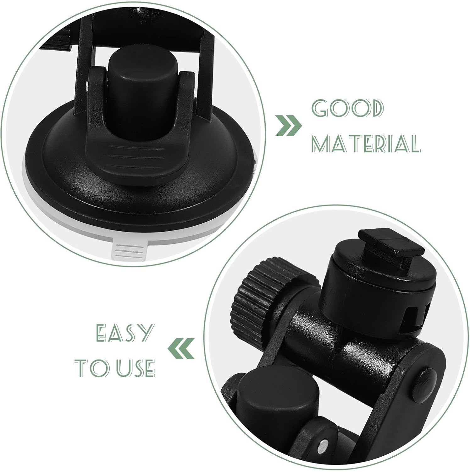 ULDIGI 2Pcs Universal Dash Cam Mount Holder with Strong Black Suction Cup, Car Camera Suction Cup Mount for Front Windscreen, Compatible with Most Dash Cameras image number 2