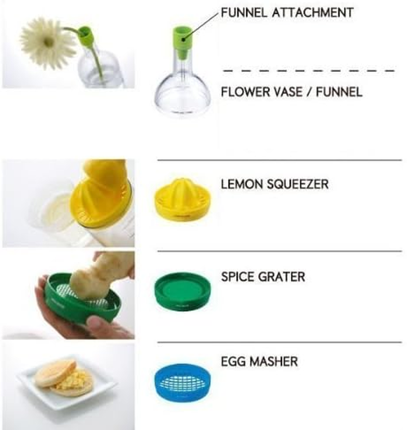 8 in 1 Kitchen Tool, Multipurpose Function Plastic Bin Bottle Essential image number 4