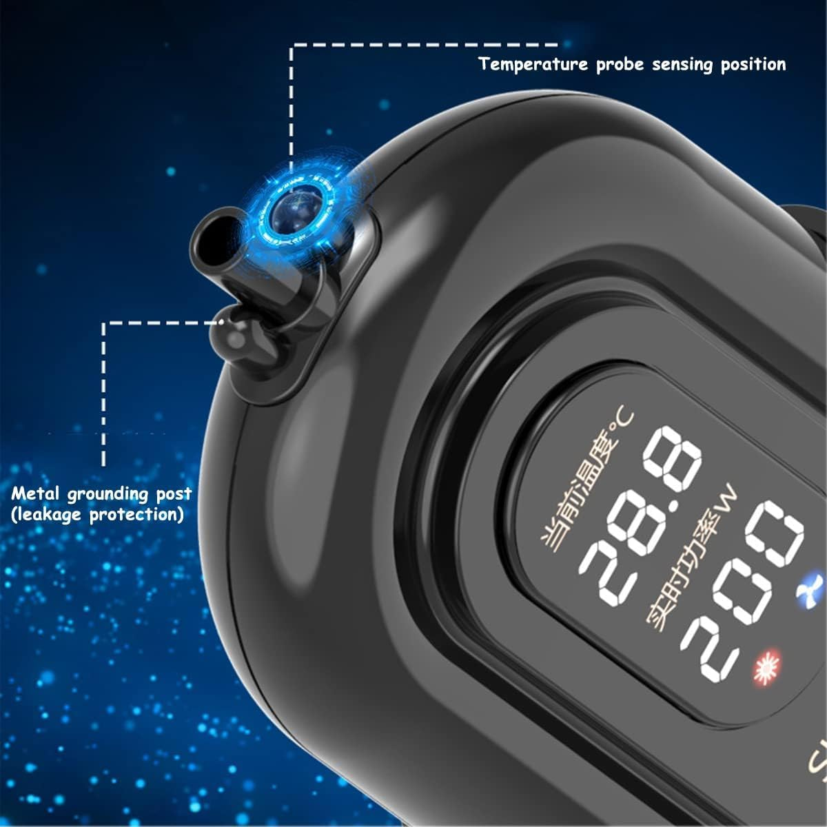 AIMALL Sensen Fish Tank Heating Rod, Automatic Constant Temperature Aquarium Heater, Frequency Conversion, Power-Saving, Explosion-Proof, 13.4X3.35X1.97 Inches image number 5