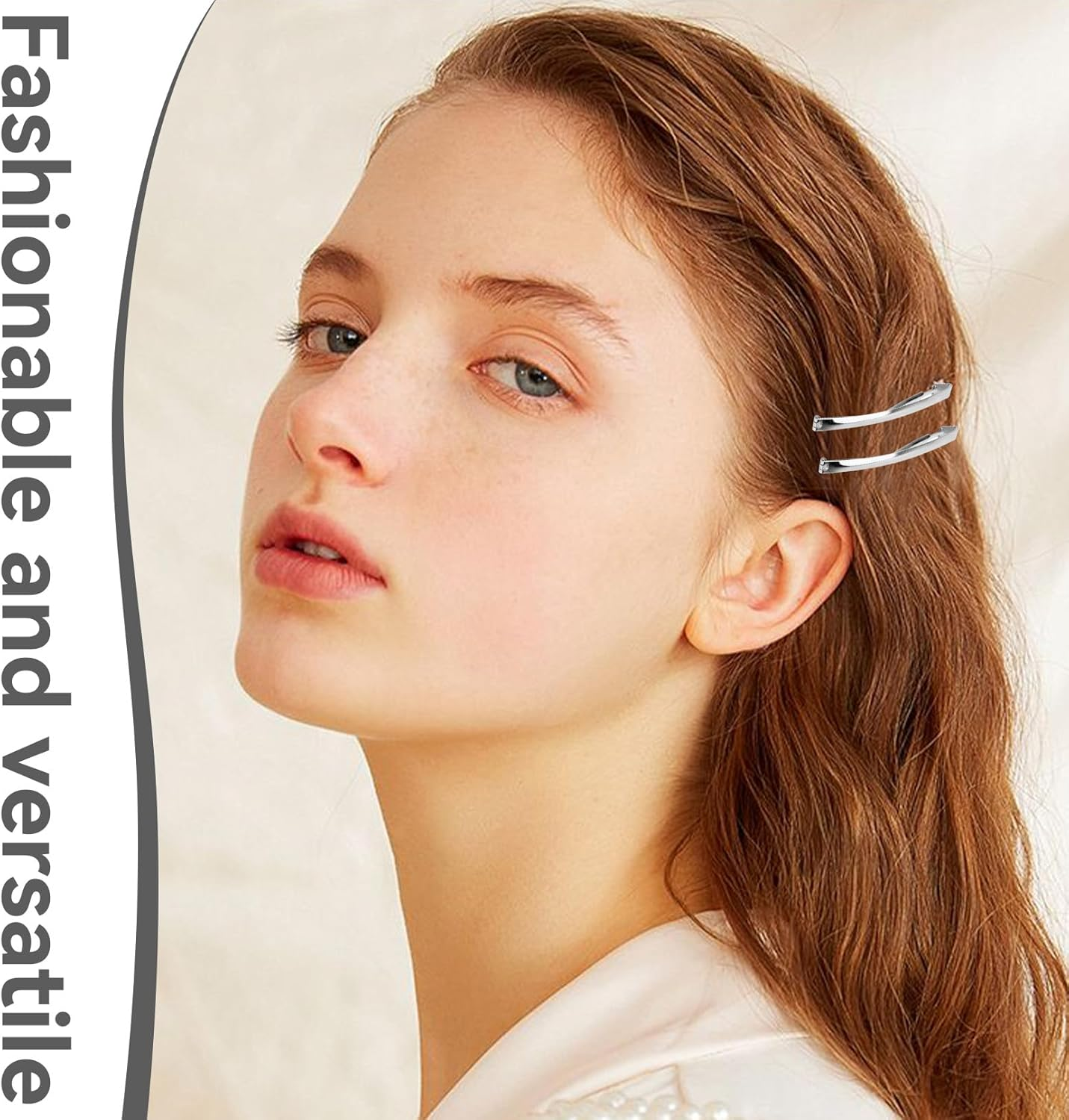 Pack of 10 Women'S Hair Clips, French Hair Clip, No Crease, French Clip, Small Hair Clip, Metal Hair Accessories for Women, Bowknot DIY Hair Clips Making, Barrette Fine Women image number 2