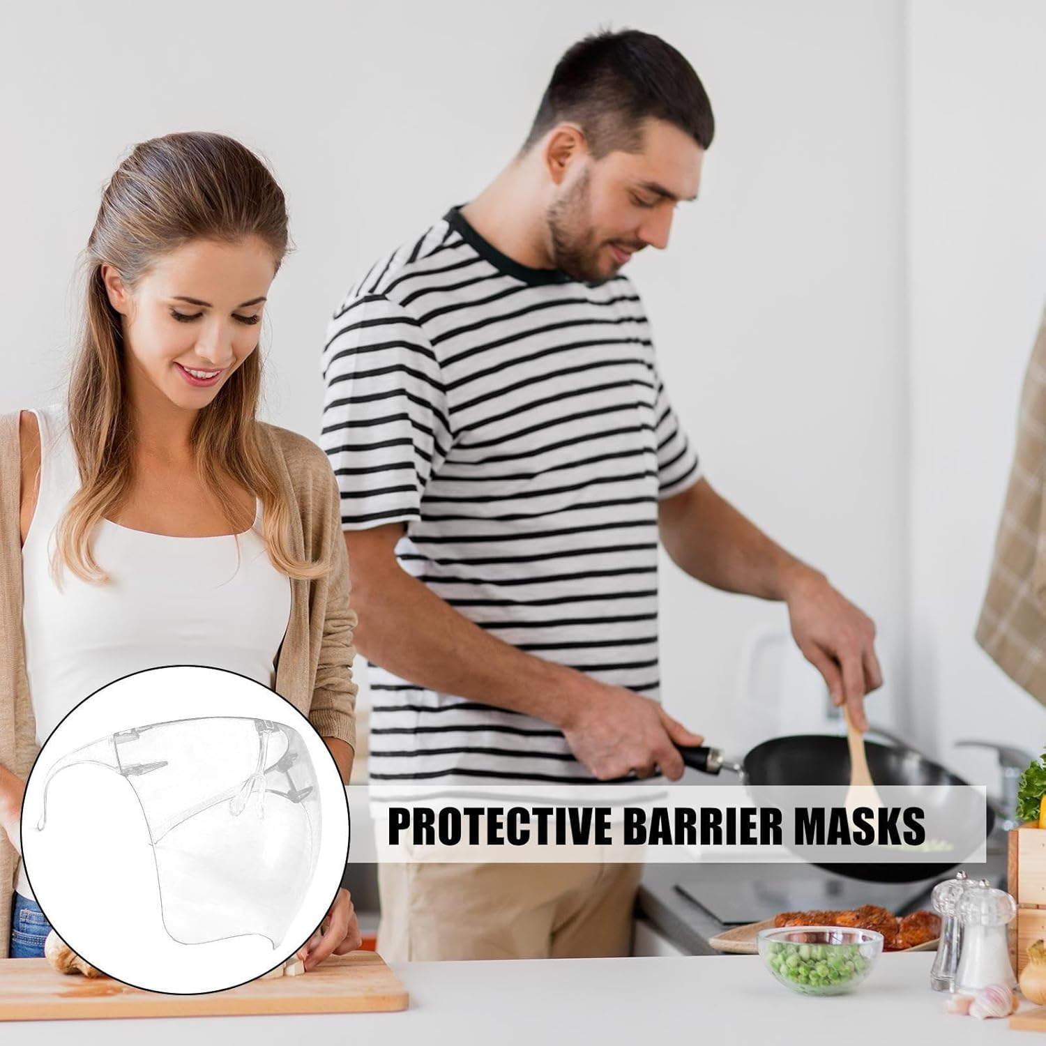 Safety Goggles & Glasses | Face Shield for Grinding and Cutting - High-Definition Protective Facial Cover Anti-Fog Eye Protection for Painting, Construction & Mowing image number 2