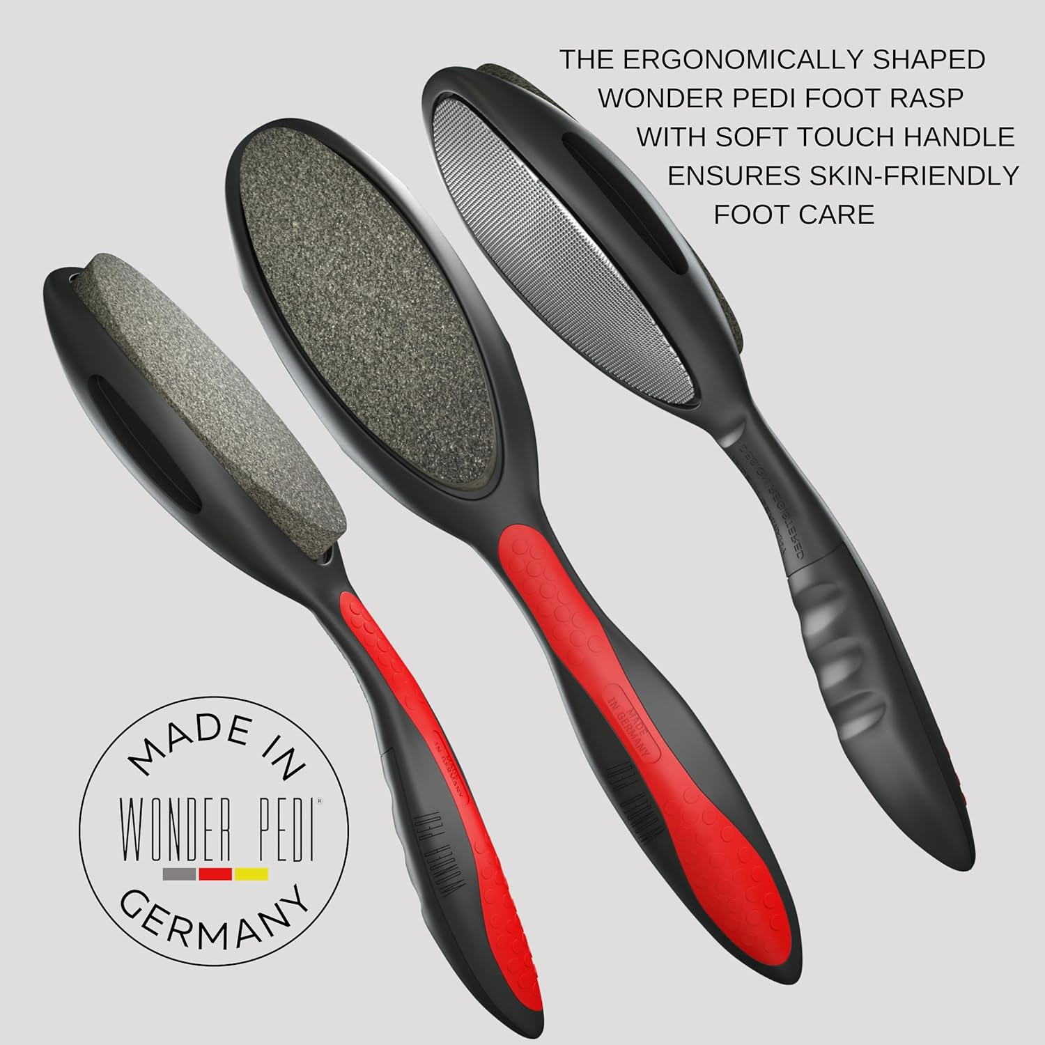 Double-Sided Metal Ceramic Foot File, Foot Callus Remover, Made in Germany, Feet Scrubber Dead Skin, Heel Scraper for Cracked Heel Repair, Professional Foot Rasp image number 1