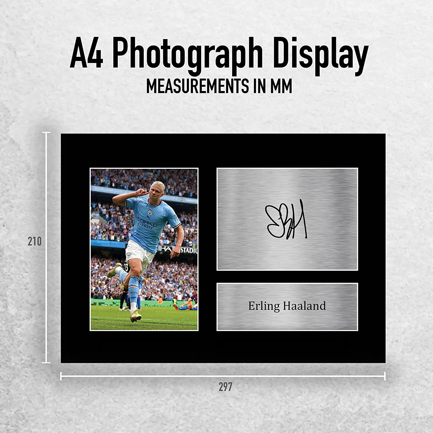 HWC Trading A4 Erling Haaland Manchester City Gifts Autograph Picture Print & Birthday Card Bundle for Football Fans and Supporters - E Haaland Print And Card Bundle image number 5
