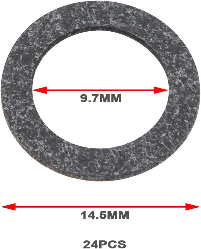 24PCS Carburetor Float Bowl Gasket Compatible with Briggs & Stratton 498260 271716 Inner Diameter 9.7Mm Outer Diameter Carburetor Bowl Seal 14.5Mm Dark Gray image number 5