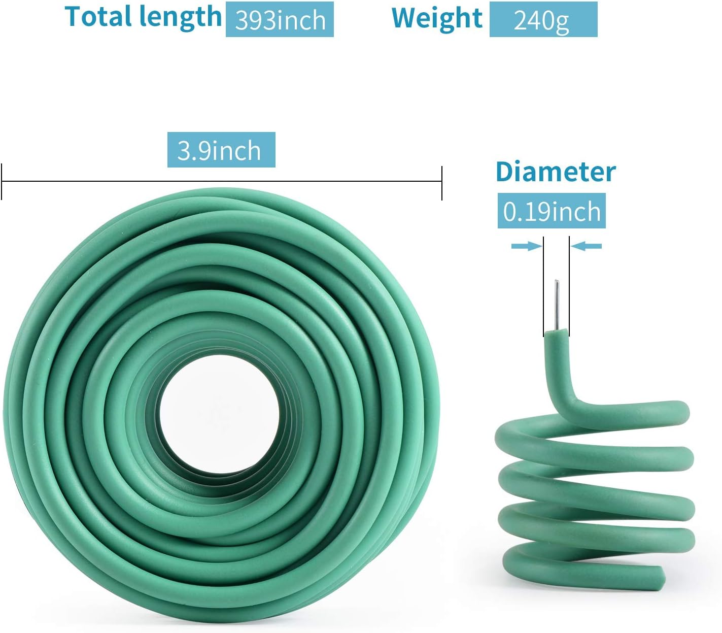 YDSL Soft Plant Tie, Garden Wire Tie for Plants Heavy Duty Reusable Plant Twist Ties for Gardening Home Office (Green, 32.8 Feet) image number 6