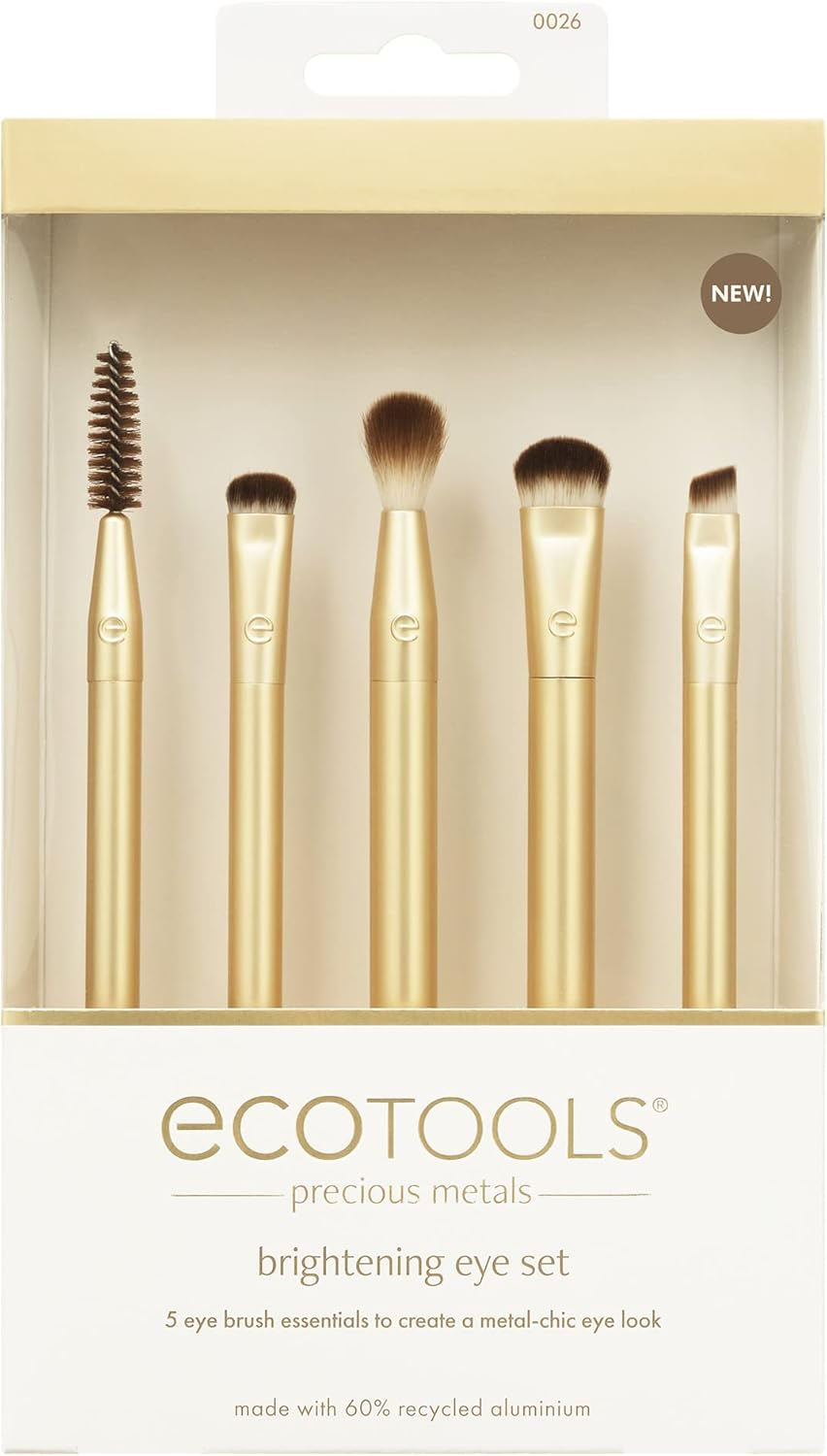 Eco Tools Precious Metals Brightening Eye Makeup Brush Set image number 3
