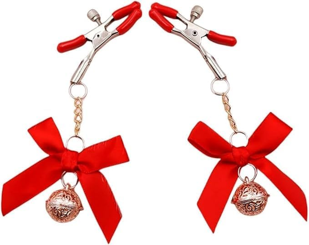 Nipple Sex Toys Bow Nipple Clamps Bells Sexual Pleasure Non Piercing Adjustable Chain Nipple Clip on Jewelry Breast Clamps image number 3