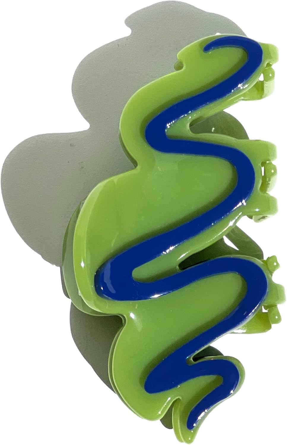 Two Oh One Hair Claw Clip Squiggly Cellulose Accetate Strong Hold Women'S Accessory for All Hair Types, Wild Berry - Mint Chocolate image number 7