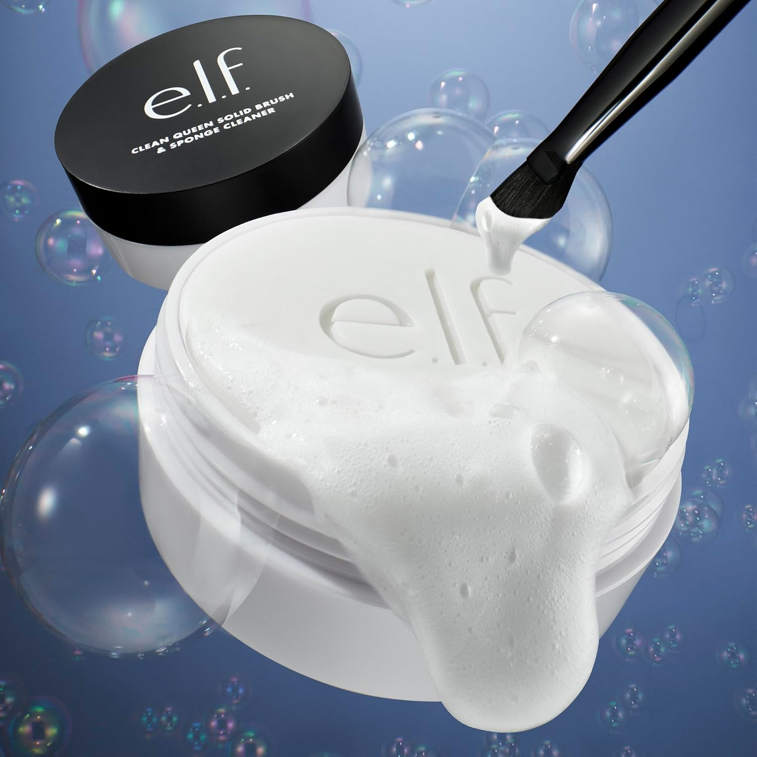 E.L.F. Clean Queen Solid Brush & Sponge Cleaner, Cleanses Face & Eye Makeup Brushes & Sponges, Nourishing, Non-Damaging Formula, Vegan & Cruelty-Free image number 3