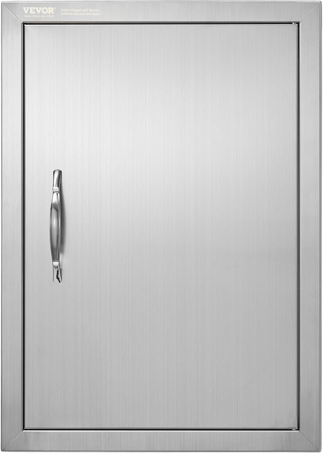VEVOR BBQ Access Door, 432X610 Mm Single Outdoor Kitchen Door, Stainless Steel Flush Mount Door, Wall Vertical Door with Handle, for BBQ Island, Grilling Station, outside Cabinet image number 5