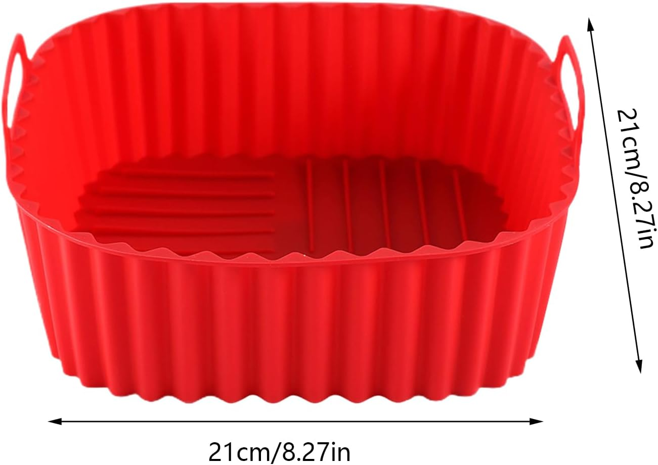 Reusable Air Fryer Liners | Square Air Fryer Basket - Kitchen Cookware Non-Stick Baking Tray for Cooking Grilling Roasting Indoor Outdoor Home Apartment Family Camping Cake image number 5