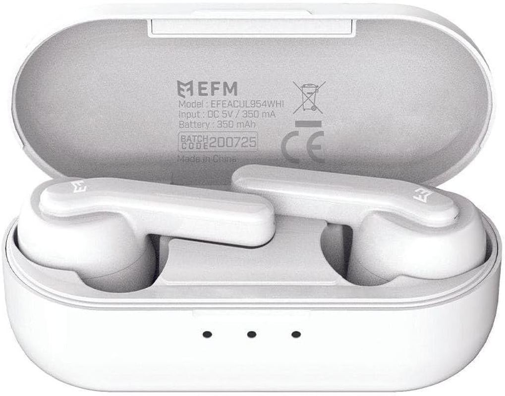 EFM TWS Andes Wireless Bluetooth ANC Earbuds W/Active Noise Cancelling/Mic White