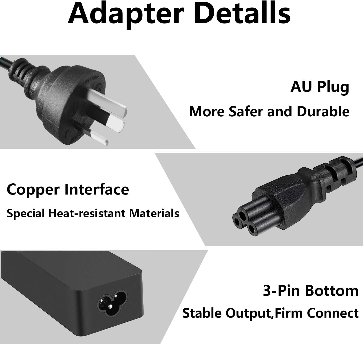 65W 45W USB C Laptop Charger for Chromebook Lenovothinkpad T480 T490 Yoga, Dell Latitude, HP Elitebook X360 ASUS Zenbook Type C 20V 3.25A USB-C AC Adapter Power Supply Cord image number 3