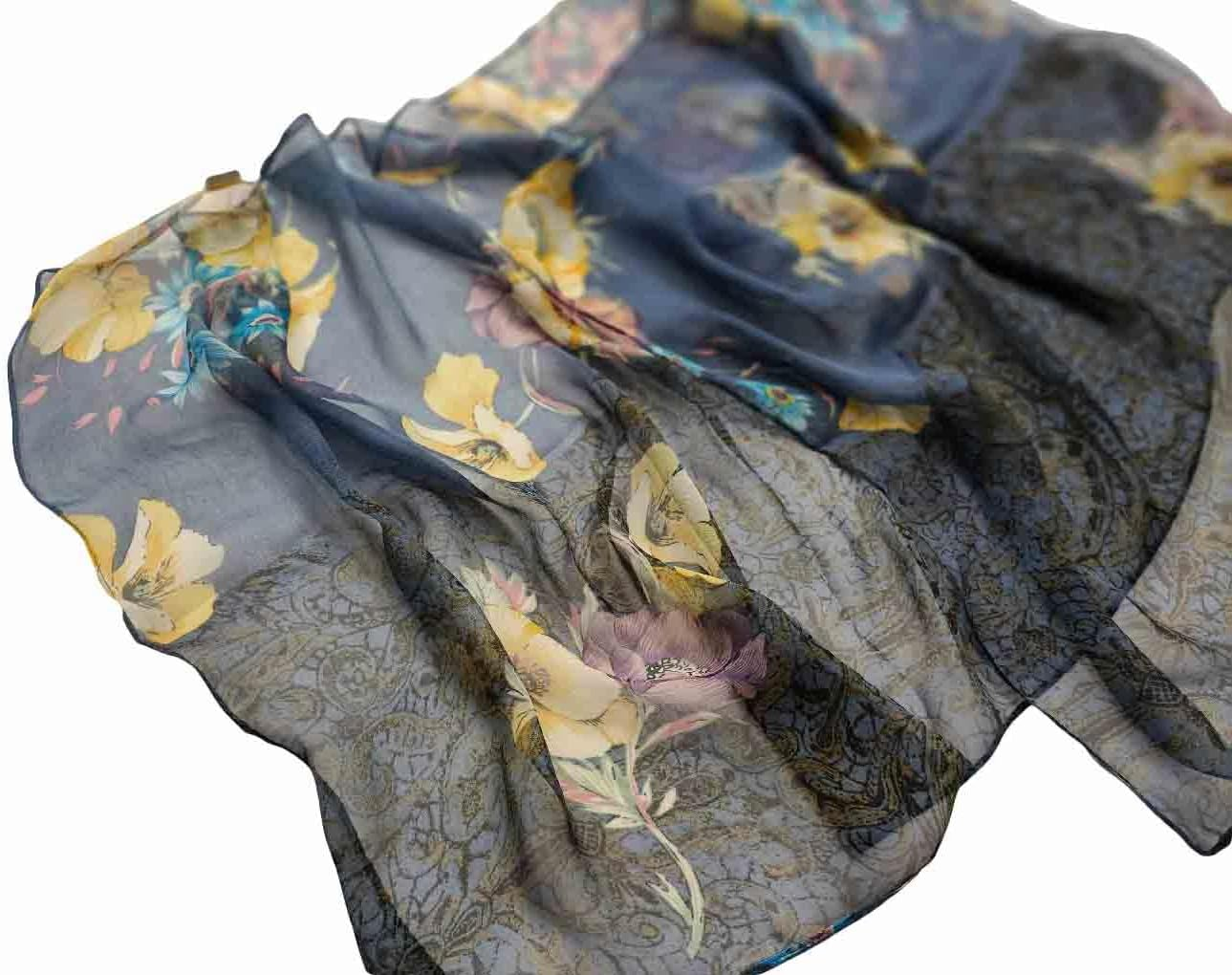 Acotavie Scarfs for Women Lightweight Print Floral Pattern Scarf Fashion Scarves Sunscreen Wraps Shawls