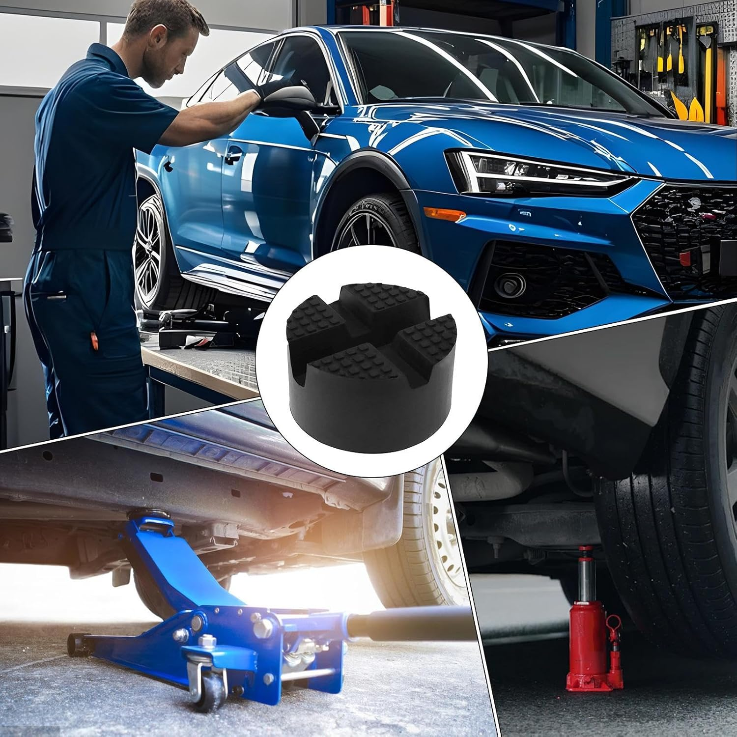 Floor Jack Rubber Pad - Floor Jack Extension - Anti-Slip Replacement Adapter Accessories Portable Parts Lift Stand for Car Automotive Vehicle Repair Garage Work Tire Maintenance image number 5