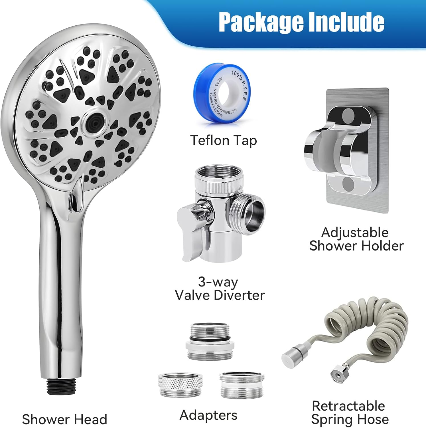 Sink Faucet Sprayer Attachment,Sink Shower Sprayer Attachment Set to Tub Faucet,Sink Extension Hose Sprayer for Hair Washing Pet Dog Shower image number 4