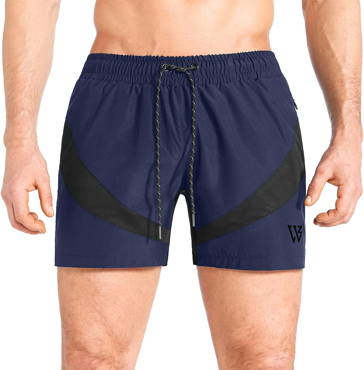 ZENWILL Mens Lightweight Running Sport Shorts Athletic Men Short with Zip Pocket image number 7