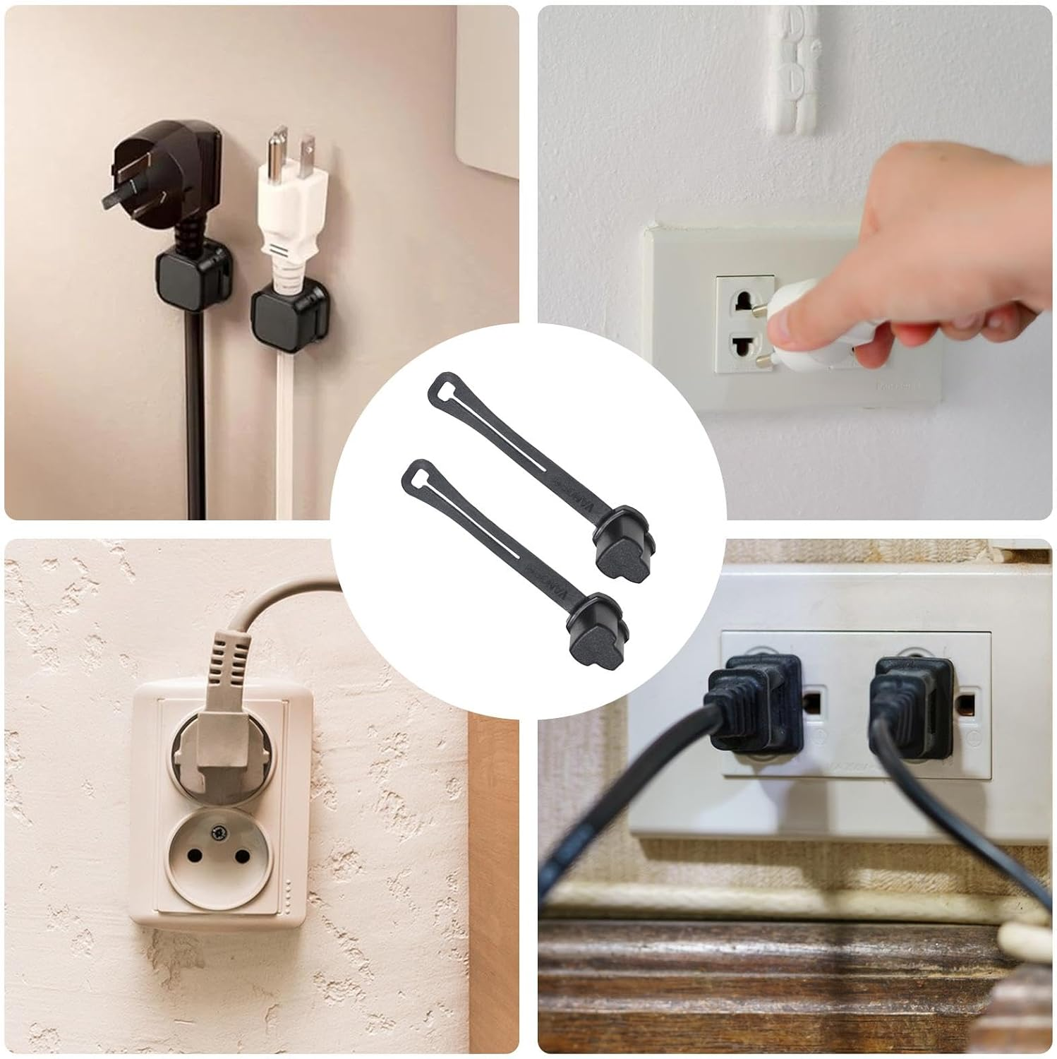 Extension Cord Connector Cover,3 Prong Plug Protector Cover - 2X Weatherproof Safety Caps, Replacement Parts for Extension Cord End image number 1